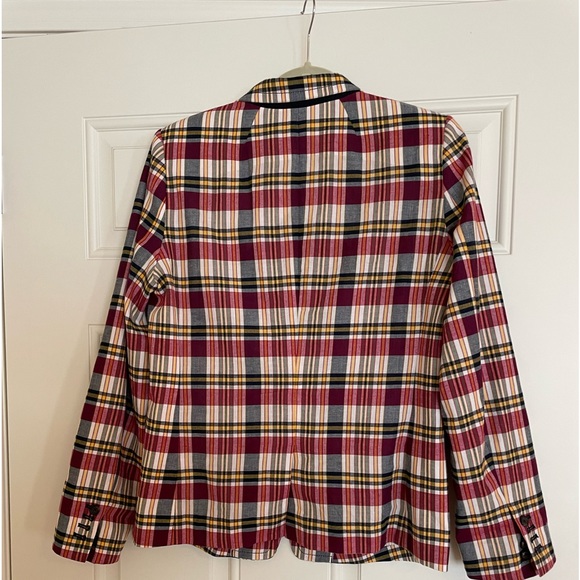 JCrew Regent Madras Blazer Size 10 - Picture 3 of 5